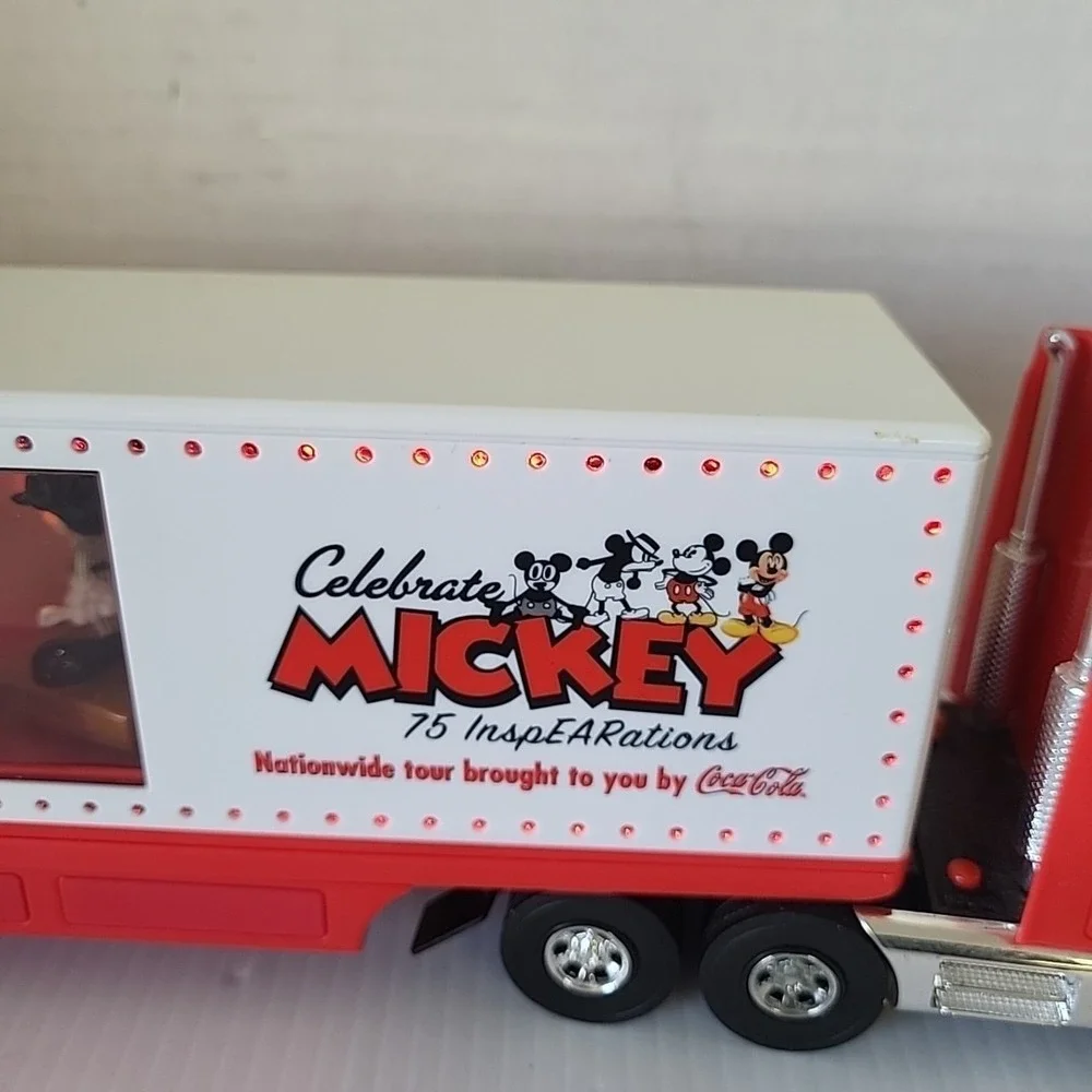 Coca-Cola 2004 Mickey Mouse Tour Semi Truck Carrier 75th Anniversary Lights
